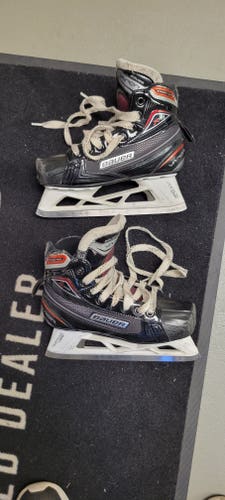 Junior Used Bauer Vapor X700 Hockey Goalie Skates Regular Width Size 3