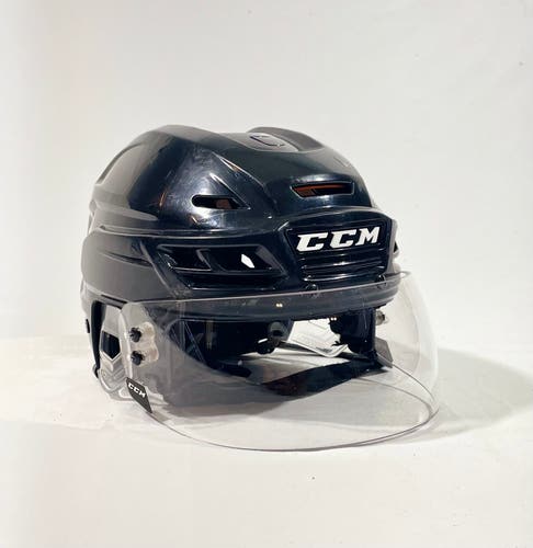 Medium Black CCM Tacks 710 Pro Stock Helmet with Visor