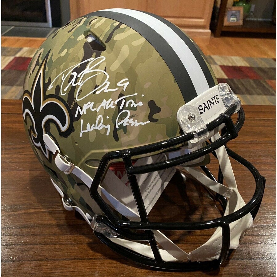 Shop Drew Brees Signed New Orleans Saints Camo Full Size Replica