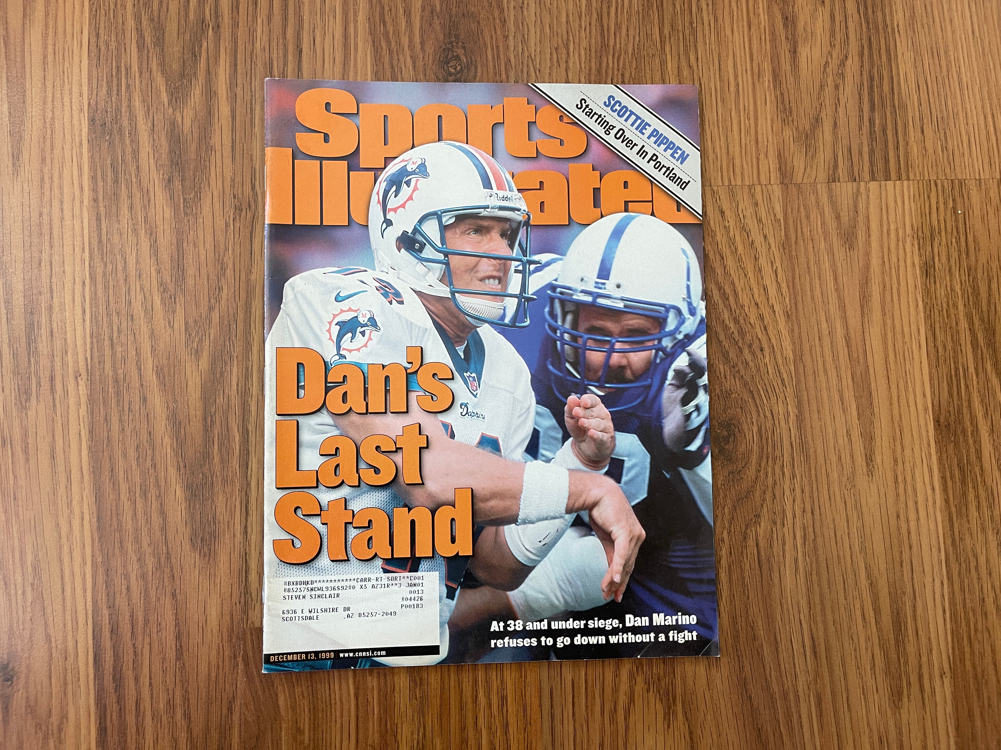 Miami Dolphins Dan Marino NFL FOOTBALL 1999 Sports Illustrated