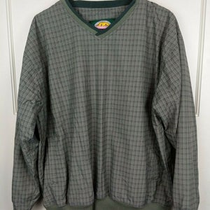Cabela's For Women Green Plaid Golf Pullover Windbreaker Jacket Coat Size: L Reg
