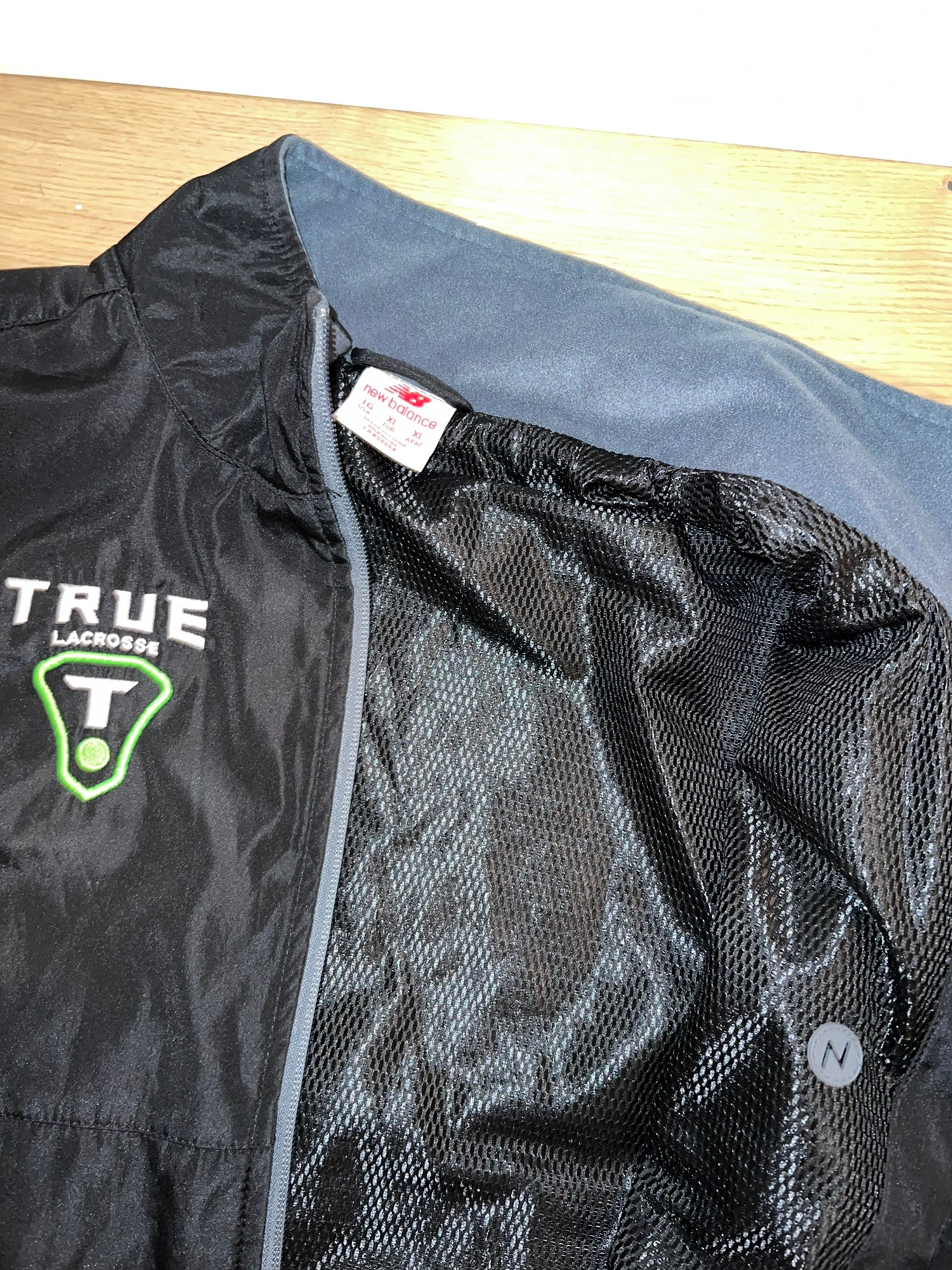 True Lacrosse Coaches Black New XL New Balance Jacket