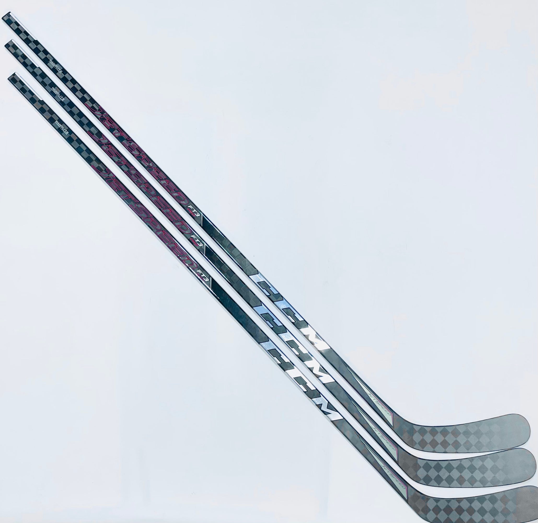 New 3 Pack CCM Jetspeed FT3 Pro Hockey SticksLH90 FlexRadulov Pro