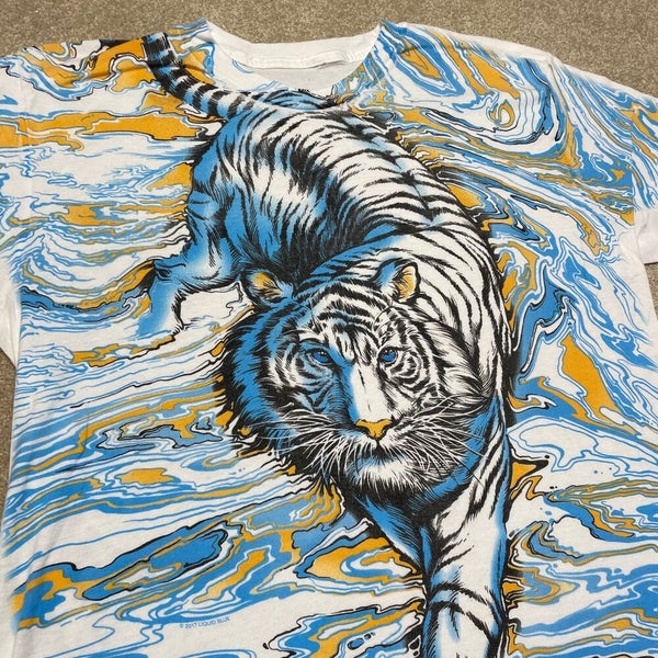 Liquid Blue Inc. Liquid Blue White Tiger Black T-Shirt