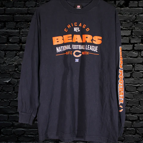 CHICAGO BEARS LONG SLEEVE NFL T-SHIRT SIZE ADULT LARGE