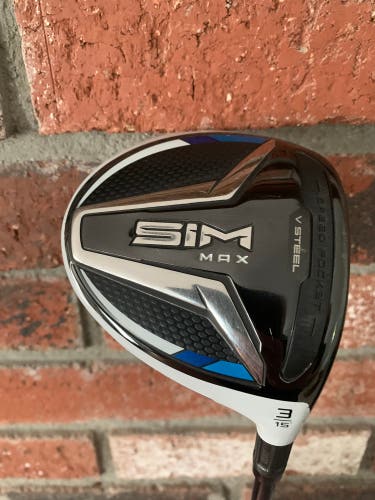 Men's Right Handed Stiff Flex 3 Wood Sim Max Fairway Wood