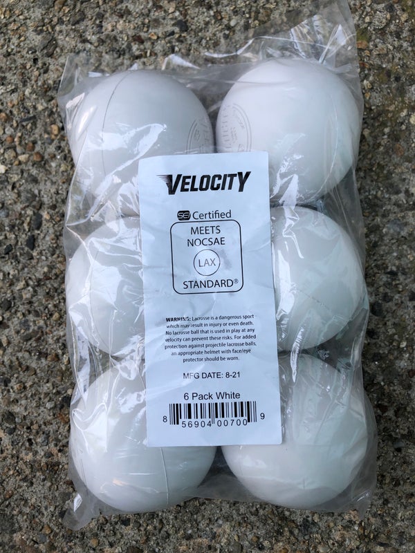 NEW Velocity Lacrosse Ball 6-Pack