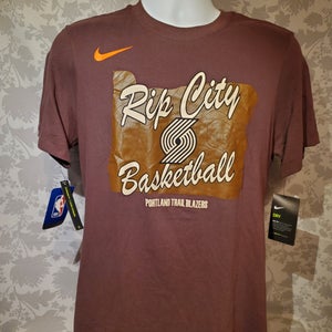 Portland Trail Blazers Nike 2020/21 City Edition Story T-Shirt Brown Men Small