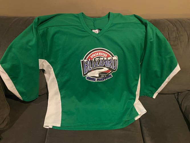 OCN Blizzard MJHL Green Used XL Jersey