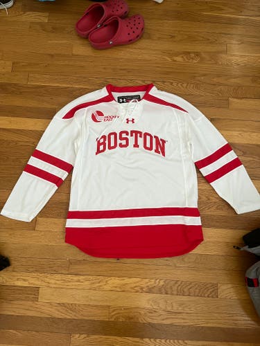 White Used Large Under Armour Jersey