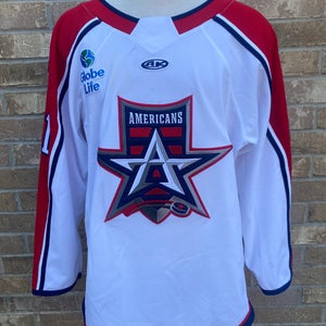 AK Allen Americans ECHL Pro Stock Game Used Jerseys White 8964