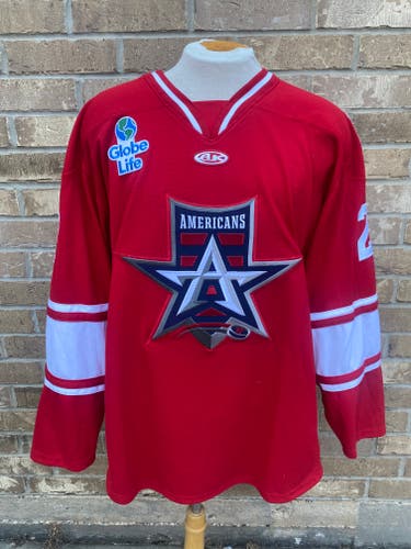 AK Allen Americans ECHL Pro Stock Game Used Jerseys Red 8965