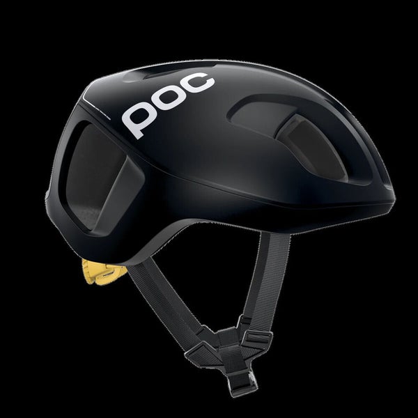 NIB POC Ventral Spin Road Bike Helmet Black Sulfur Yellow Matte