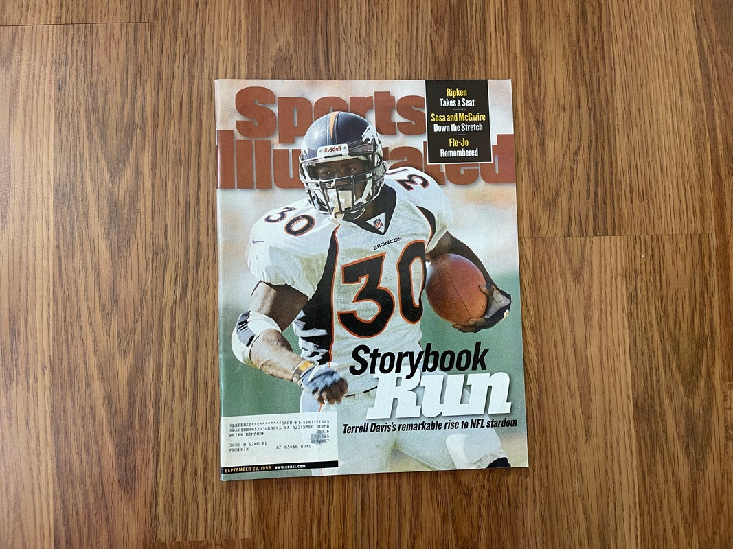Denver Broncos Terrell Davis NFL FOOTBALL 1998 Sports Illustrated Magazine!