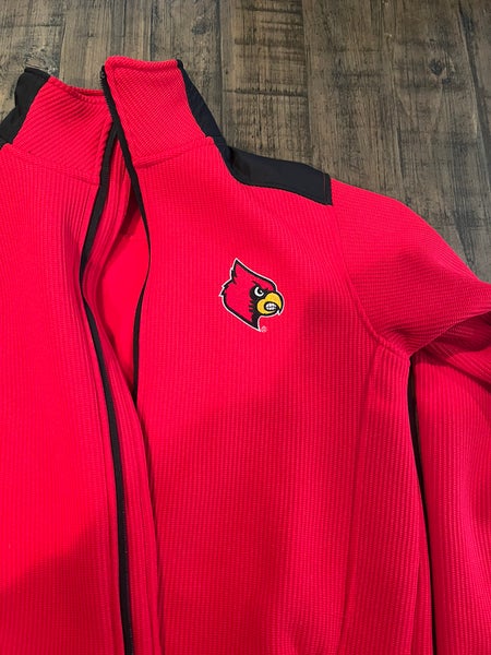 Louisville Cardinals Vest Mens Large Red Sleeveless Windbreaker Jacket Coat  Team