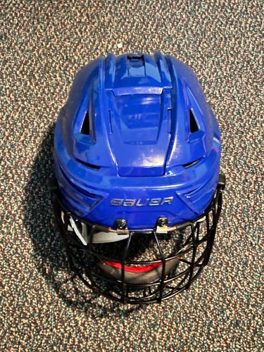 Used Large Bauer Re-Akt 150 Helmet Large Blue