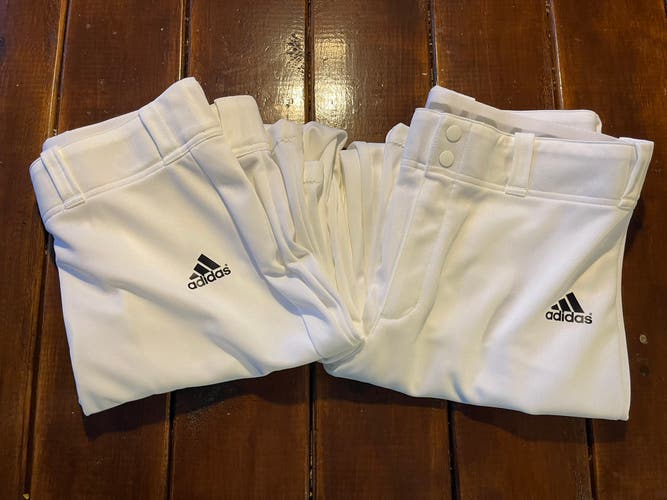 2 For 1 White New Large Adidas Game Pants
