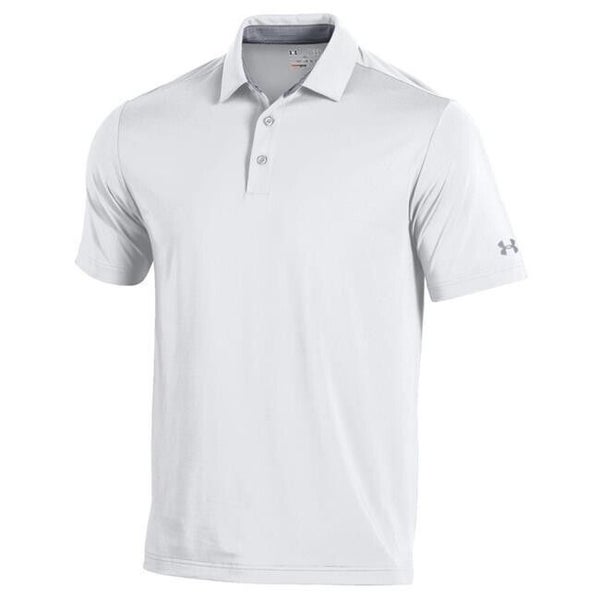 Under Armour Mens Playoff Solid Golf Polo Shirt UM0550 White XXL 2XL #69621  | SidelineSwap