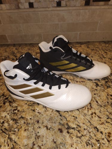 Adidas Freak Football Cleats 5.5 White/Black/Gold