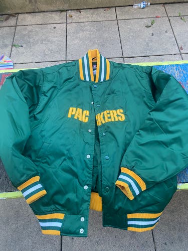 Green Bay Packers Vintage Letter Jacket Size Large