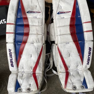 Full set goalie pads, glove, and blocker