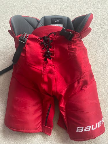 Ethan Bear Carolina Hurricanes Medium Bauer Pro Stock Hockey Pants