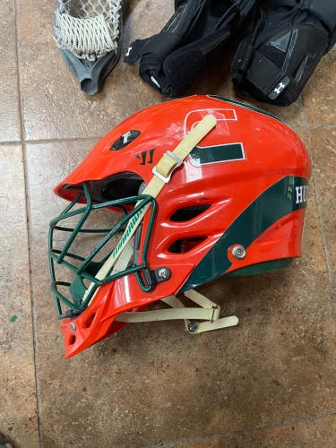Warrior T2 Lacrosse Helmet - Miami Hurricanes Colorway