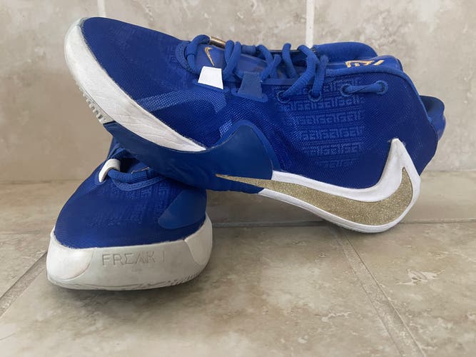 Nike Zoom Freak 1 Giannis Royal Blue / Gold Metallic Men’s Size 8