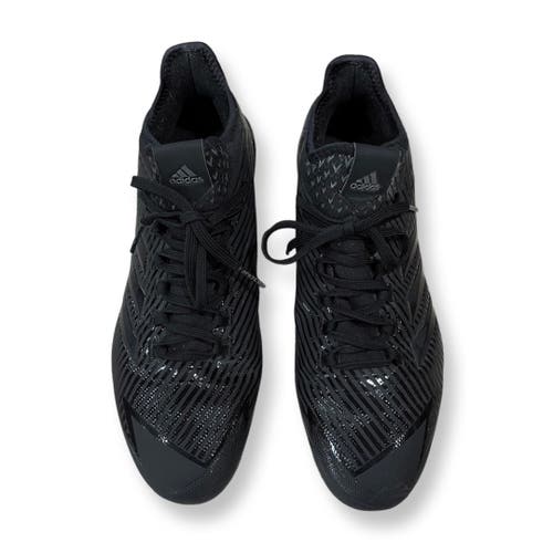 Like New adidas Men's Size 10.5 ADIZERO Metal Baseball Softball Cleats Sock Fit Lace Up