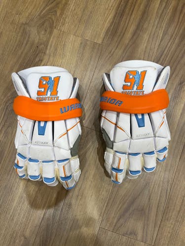 Used Warrior EVO QX Lacrosse Gloves Size XL