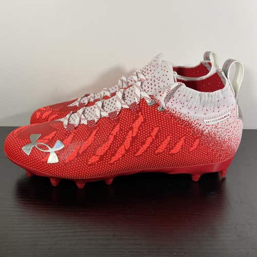 new Under Armour/UA Men's team Spotlight Lux MC Football Shoe 12.5 orange red/white