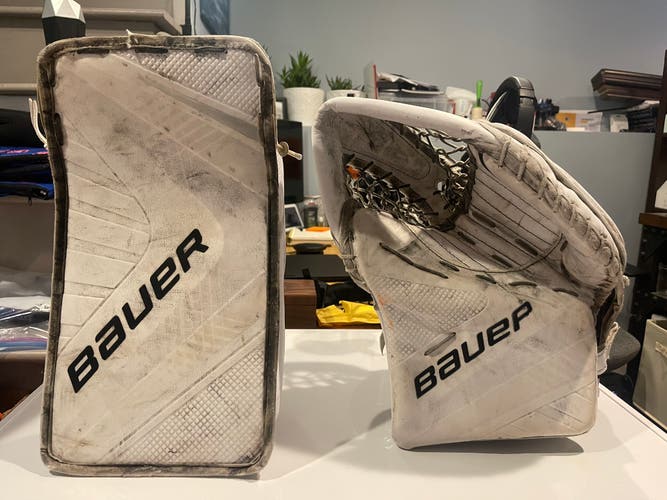 Used Regular Pro Stock Vapor 1X Pro Glove And Blocker Set