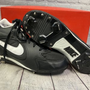 Nike Air Show Mens Baseball Cleats Size 8.5 Black White Comfortable New With Box