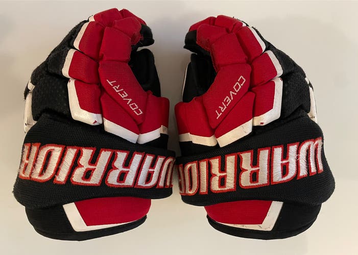 Used Warrior Covert QRL3 Gloves 10" Black x Red
