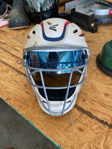 Jen Schro Stars and Stripes catchers helmet
