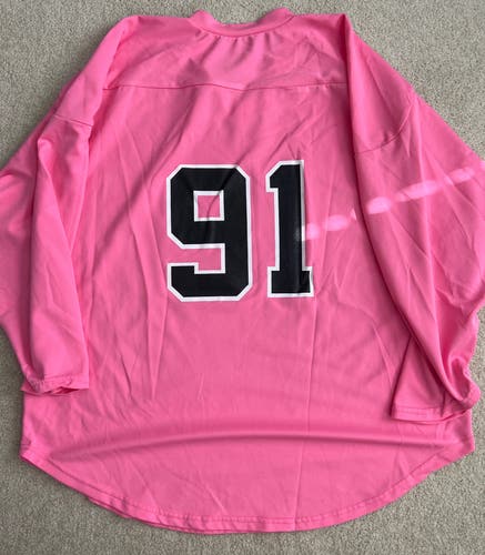 Large Hockey Practice Jersey Pink Number 91