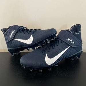 Size 12 Nike Alpha Menace Pro 2 Mid Football Cleats Navy Blue BV3945-404 NEW