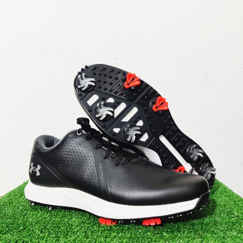 Under Armour Charged Draw RST Black White Golf Shoes 3023728-001 Size 9.5