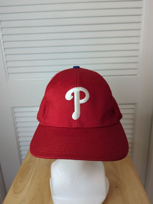 Philadelphia Phillies Hat Baseball Cap Fitted 7 1/2 Roman Vintage 80s Red  MLB P