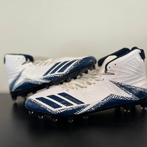 Size 15 Adidas Freak X Carbon Mid Football Cleats White/Blue B39418 NEW