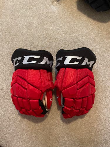USED GAME WORN Zero Cuff CCM HGTKXP 14” Pro Stock New Jersey Devils Gloves