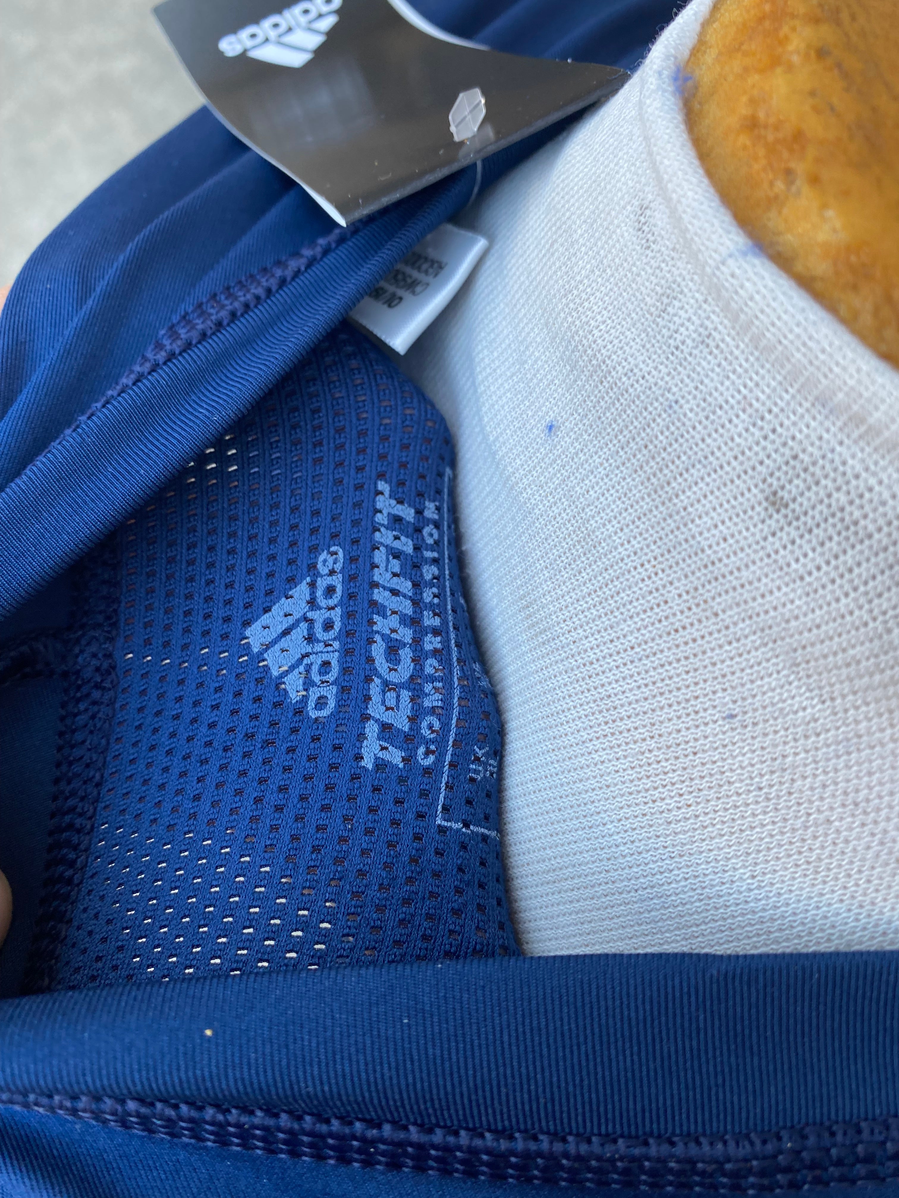 Adidas TechFit Compression Training Shirt Navy Blue 8995