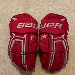 USED Bauer Supreme 1S Pro Stock University Of Ohio State 15” Gloves