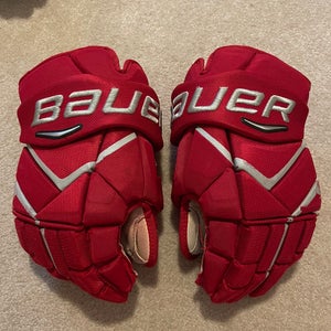 USED Bauer 1X Pro 15” Pro Stock University Of Ohio State Gloves