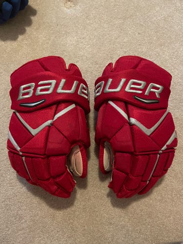 USED Bauer 1X Pro 15” Pro Stock University Of Ohio State Gloves