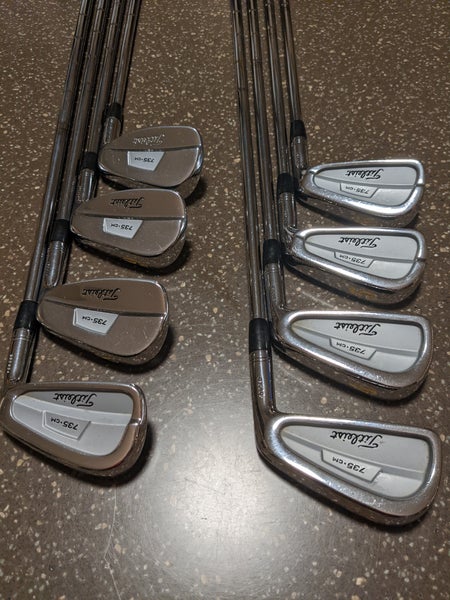 VERY NICE Titleist 735.CM Chrome 3-PW Forged Iron Set Stiff Flex Steel RH DGS300 *BONUS*