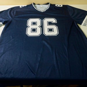 SHULTZ COWBOYS COLORS FOOTBALL JERSEY - #86 ADULT 3XL. XXXL