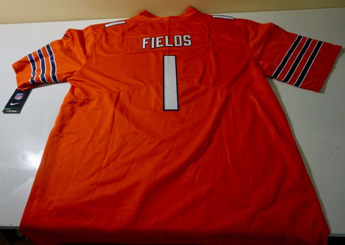 JUSTIN FIELDS CHICAGO BEARS #1 Adult Men's FOOTBALL JERSEY New! XXL ORANGE