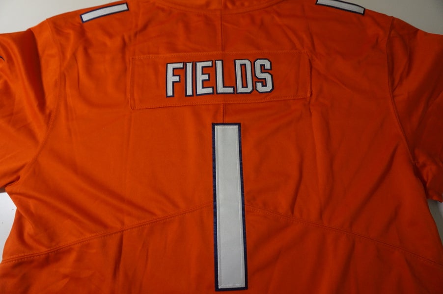 Nike Men's Chicago Bears Justin Fields #1 Orange Game Jersey