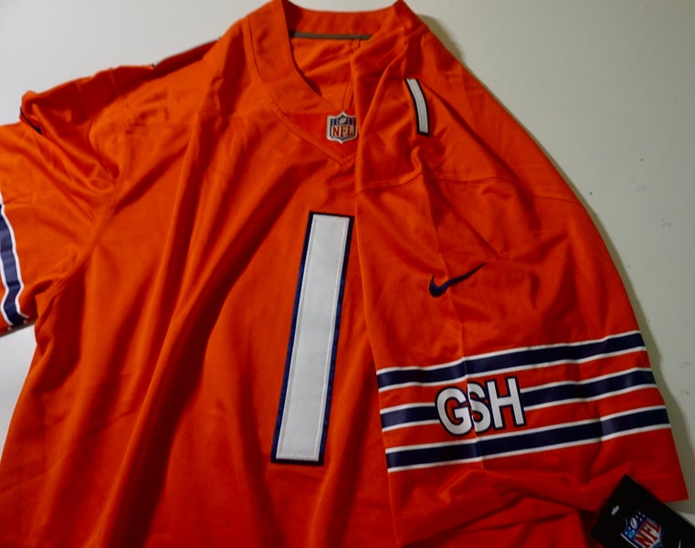 Men's Nike Justin Fields Orange Chicago Bears Player Game Jersey